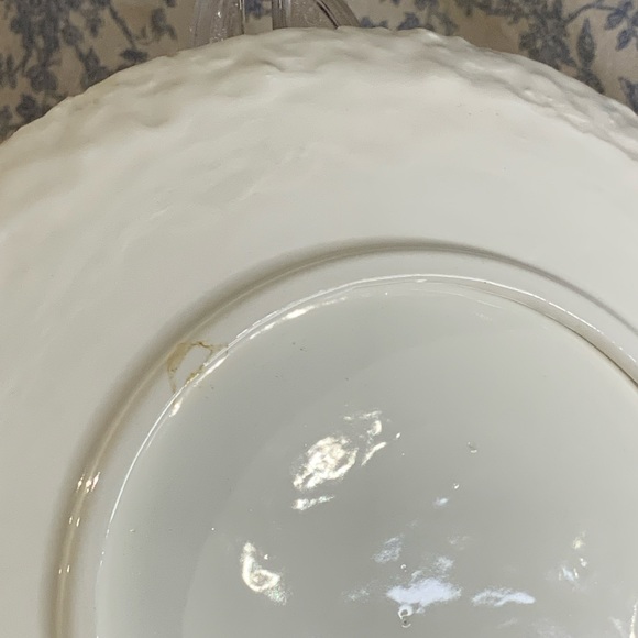 VTG Spring Pastel Floral Lace Handmade 10.5" Textured Plate Signed - Picture 5 of 9